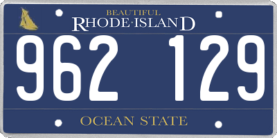 RI license plate 962129