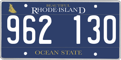 RI license plate 962130
