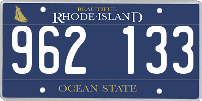RI license plate 962133