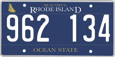 RI license plate 962134