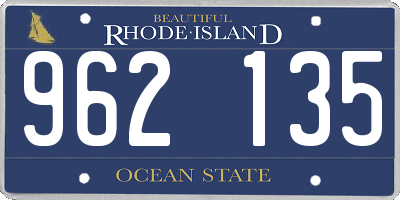 RI license plate 962135