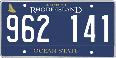 RI license plate 962141