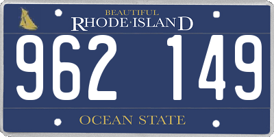 RI license plate 962149