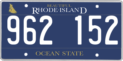 RI license plate 962152