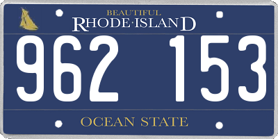 RI license plate 962153