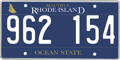 RI license plate 962154
