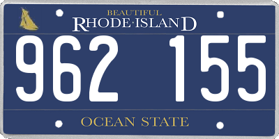 RI license plate 962155