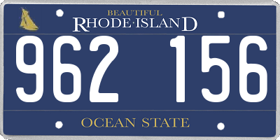 RI license plate 962156