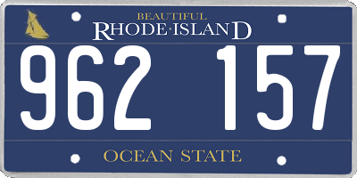 RI license plate 962157