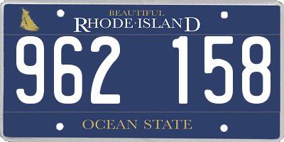 RI license plate 962158