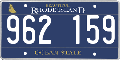 RI license plate 962159