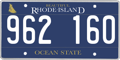 RI license plate 962160