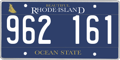 RI license plate 962161