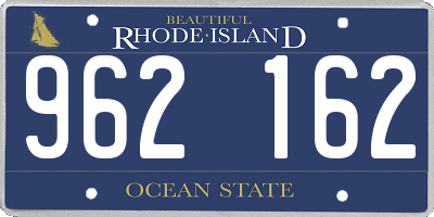 RI license plate 962162