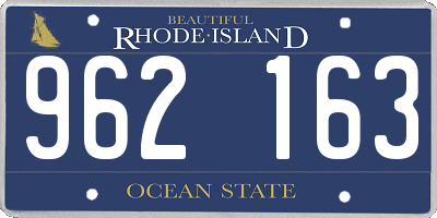 RI license plate 962163