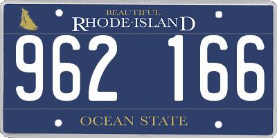 RI license plate 962166