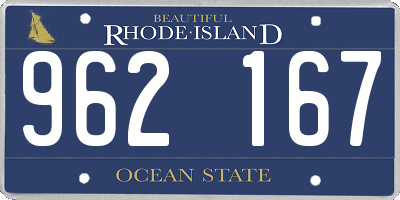 RI license plate 962167