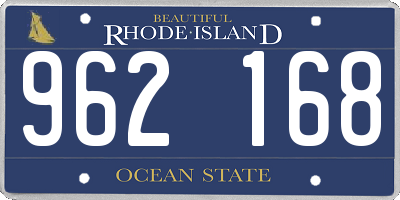 RI license plate 962168