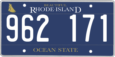 RI license plate 962171
