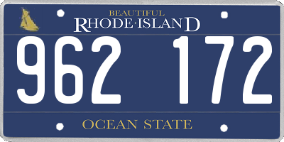 RI license plate 962172