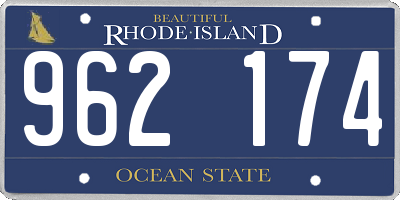 RI license plate 962174