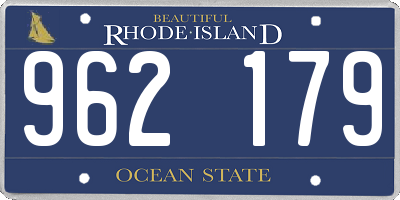 RI license plate 962179