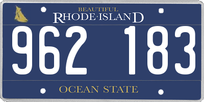 RI license plate 962183