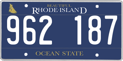 RI license plate 962187
