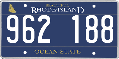 RI license plate 962188