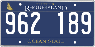 RI license plate 962189
