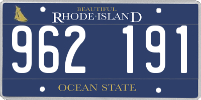 RI license plate 962191