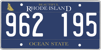 RI license plate 962195