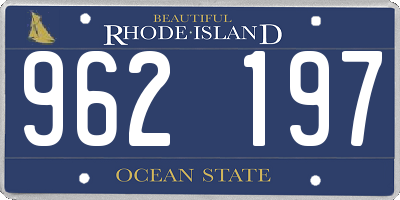 RI license plate 962197