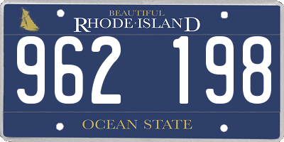 RI license plate 962198