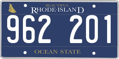 RI license plate 962201
