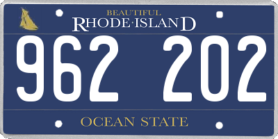 RI license plate 962202