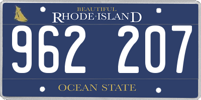 RI license plate 962207