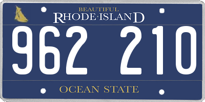 RI license plate 962210