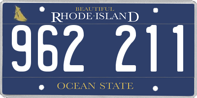 RI license plate 962211