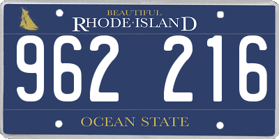 RI license plate 962216