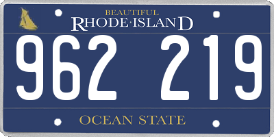 RI license plate 962219