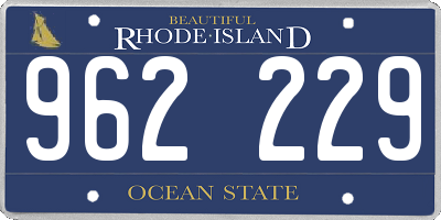 RI license plate 962229