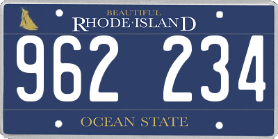 RI license plate 962234