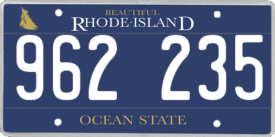 RI license plate 962235