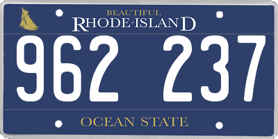 RI license plate 962237