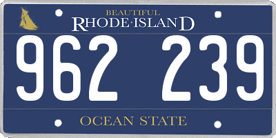 RI license plate 962239