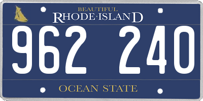 RI license plate 962240