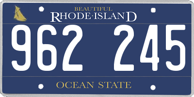 RI license plate 962245