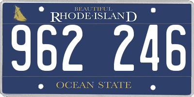 RI license plate 962246