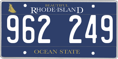 RI license plate 962249